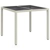 vidaXL Dārza galds Balts 90 x 90 x 75 cm poliratāns