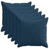 vidaXL Spilvenu pārvalks 6 gab. HOUTEN Tums zils 80 x 80 cm kordurojs