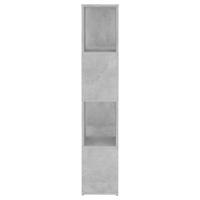 vidaXL grāmatu plaukts, betona pelēks, 60x24x124,5 cm