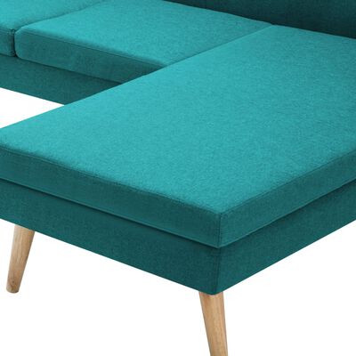 vidaXL stūra dīvāns, zaļš, 186x136x79 cm, auduma apdare