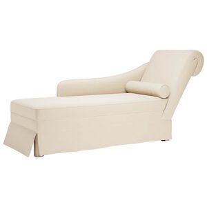 vidaXL Chaise Lounge ar balstu un labo roku balstu veļu