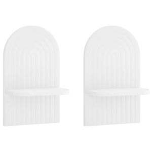 vidaXL Sienas plaukts 2 gab. Balts 23 x 13.5 x 37.5 cm