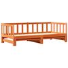 vidaXL Izvelkamais dienas gultas Vaks brūns 193.5 x 184 x 66 cm