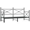 vidaXL ku&scaron;ete ar izliekumu bez matrača, melns 80x200 cm tērauds