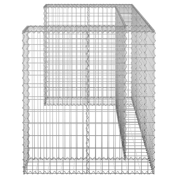 vidaXL gabions atkritumu tvertnēm, cinkots tērauds, 180x100x110 cm