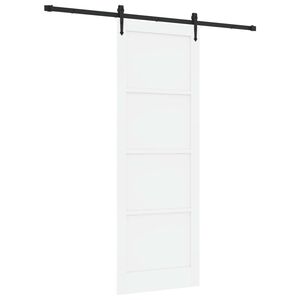 vidaXL Slīdo&scaron;ās durvis ORKDAL Balts 83 x 232 cm Priedes masīvkoks