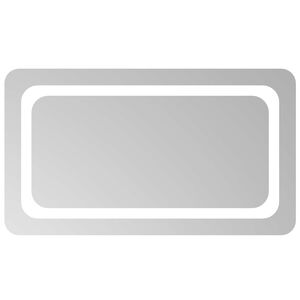 vidaXL LED vannas spogulis Caurspīdīgs 70 x 40 cm rūdīts stikls