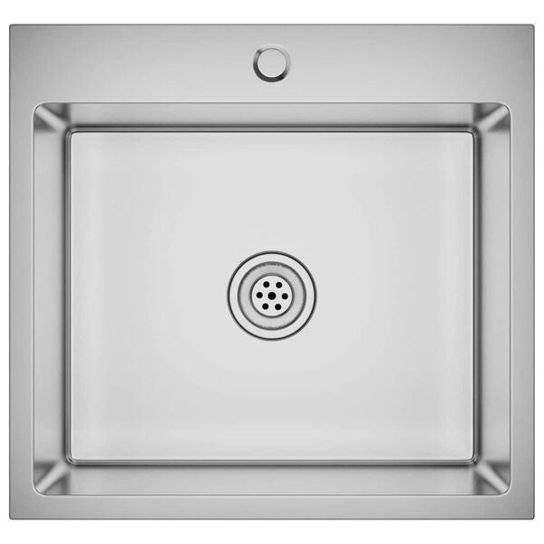 vidaXL virtuves izlietne, nerūsējošs tērauds