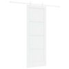 vidaXL Slīdo&scaron;ās durvis 78 x 211 cm Inženierijas koks Balts