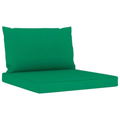 vidaXL 4-vietīgs dārza dīvāns ar zaļiem matračiem