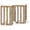 vidaXL Locāmā mājdzīvnieku sēta 4 pcs Amatnieka Ozols 201 x 38 x 90 cm