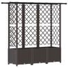vidaXL Pacelta gulta ar treliem un jumtu Brūna 162,5 x 40 x 138 cm PP
