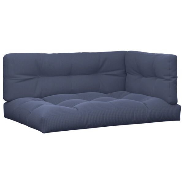 vidaXL pale&scaron;u matrači, 3 gab., tum&scaron;i zils audums