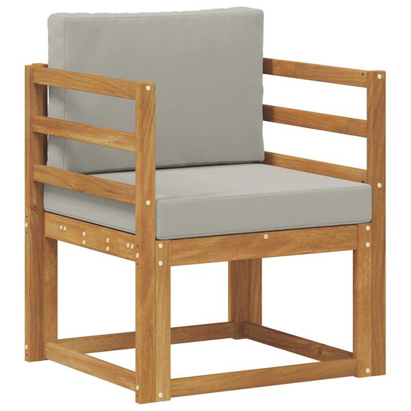 vidaXL Āra dīvāns Cieta akācijas koks un poliesters