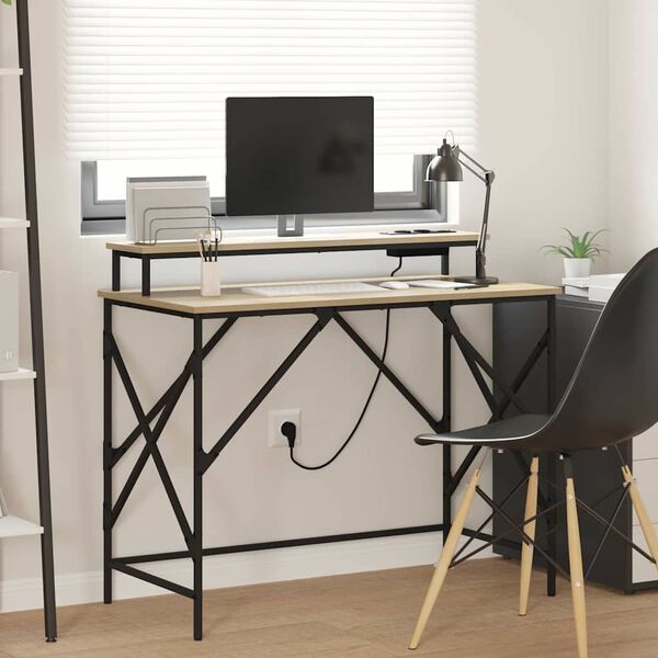 vidaXL Galds Sonoma ozols 100 x 50 x 86,5 cm Inženierijas koks