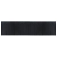 vidaXL paklājs, taisnstūra forma, melns, 100x400 cm, bambuss