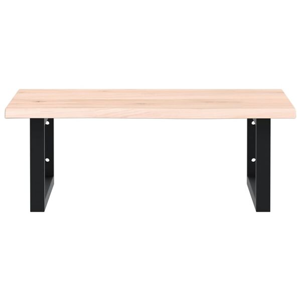 vidaXL izlietnes plaukts, stiprināms pie sienas, tērauds, ozola koks