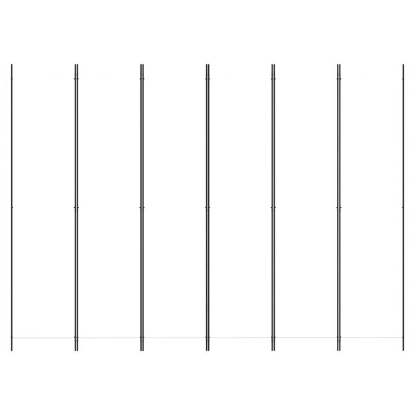 vidaXL 6 paneļu istabas aizslietnis, balts, 300x220 cm, audums