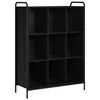 vidaXL Grāmatplaukts 57 x 33 x 111 cm Inženierijas koks Melns ozols