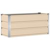 vidaXL Puķu kaste Krēms 100 x 40 x 45 cm Tērauds