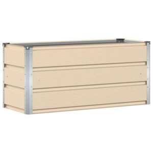 vidaXL Puķu kaste Krēms 100 x 40 x 45 cm Tērauds