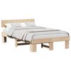 vidaXL Gultas rāmis Dabiska 140 x 190 cm Ciets priedes koks