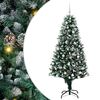 vidaXL Mākslīgā Ziemassvētku eglīte su 300 LED ar statīvu Zaļa 180 cm