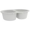 vidaXL Virtuves izlietne Balts 78 x 47 x 20.5 cm Granīts
