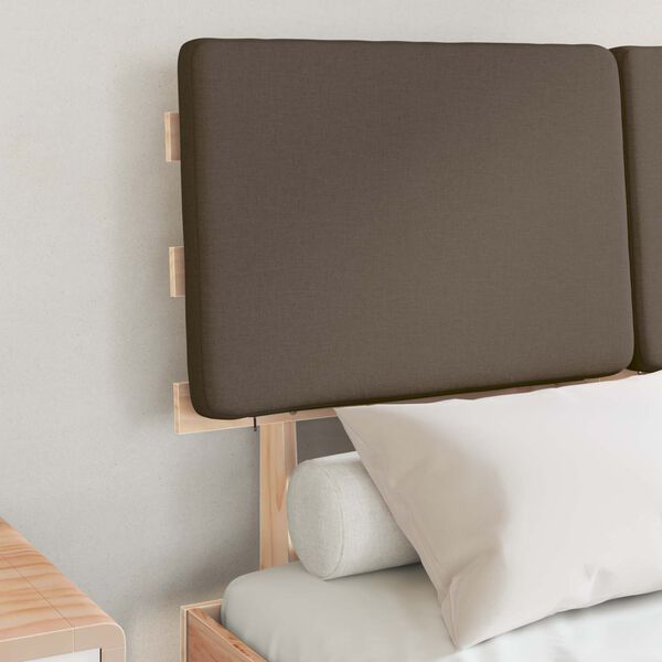 vidaXL Gultas rāmis ar polsterētu galvas balstu Pelēkbrūna