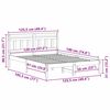 vidaXL Gultas rāmis Balts 120 x 190 cm Ciets priedes koks