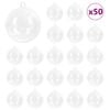vidaXL Ziemassvētku rotājumu komplekts 50 gab. LED Caurspīdīgs &Oslash; 5 cm