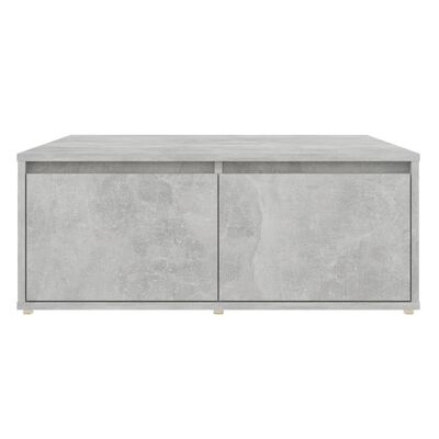 vidaXL kafijas galdiņš, betona pelēks, 80x80x31 cm, skaidu plāksne