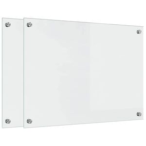 vidaXL Virtuves aizsargpanelis Caurspīdīgs 70 x 50 cm rūdīts stikls
