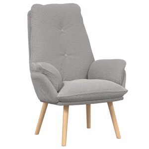 vidaXL atpūtas krēsls Gai&scaron;i pelēks 69 x 74 x 93 cm &Scaron;erpa Audums