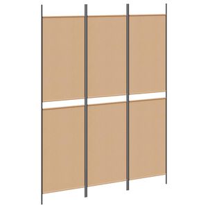 vidaXL 3-paneļu istabas dalītājs Bē&scaron;a 150 x 200 cm Audums