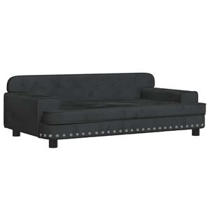 vidaXL gulta suņiem, melna, 90x53x30 cm, samts