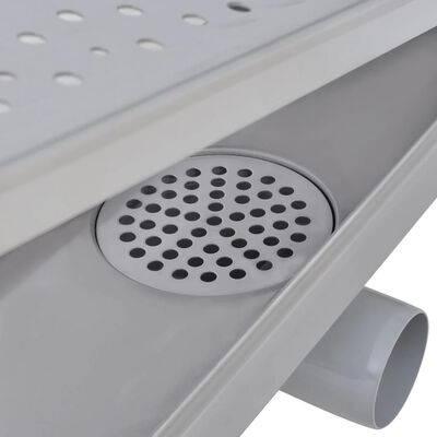 vidaXL lineārās dušas notekas, 930x140 mm, 2 gab., nerūsējošs tērauds