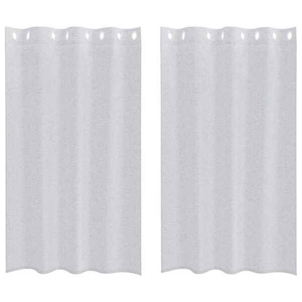 vidaXL Voile aizkaris 2 pcs Gai&scaron;i pelēks 175 x 140 cm Poliesters