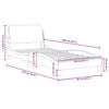 vidaXL gultas rāmis ar galvgali Dover krēmkrāsas 90x200cm audums