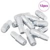 vidaXL Plauktu stiprinājums 12 pcs Sudraba 7 x 16 mm Dzelzs