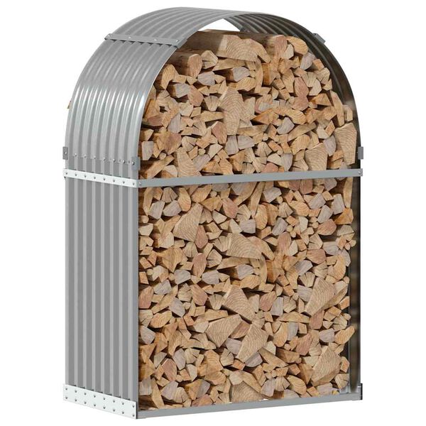 vidaXL malkas statīvs, gai&scaron;i pelēks, 80x45x120 cm, cinkots tērauds