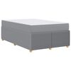 vidaXL Gultas rāmis ar matraci Gai&scaron;i pelēks 120 x 200 cm audums