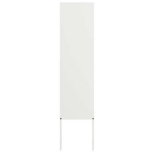 vidaXL Dārza privātuma ekrāns Balts 32 x 140 cm Auksti velmēta tērauds
