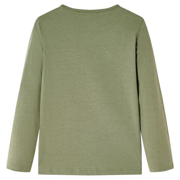 Bērnu krekls ar garām piedurknēm, haki, 140