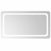vidaXL LED vannas spogulis Caurspīdīgs 90 x 50 cm rūdīts stikls