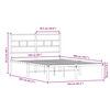 vidaXL gultas rāmis bez matrača, metāls, 160x200cm, ozolkoka imitācija