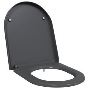 vidaXL Tualetes sēdeklis Antracīts 49 x 36 x 4 cm Duroplast