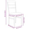 vidaXL Ēdamistabas krēsls 2 pcs Balts un brūns Ciets gumijas koks