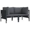 vidaXL Āra mēbeles 2 Gabals Antracīts 80 x 80 x 71 cm Tērauds