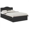 vidaXL Glabā&scaron;anas gulta Melna 120 x 190 cm Inženierijas koks